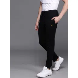 WROGN Black Solid Slim Fit Joggers-image-33