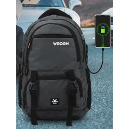 WROGN Brand Logo Laptop Backpack with USB Charging Port-picture-27