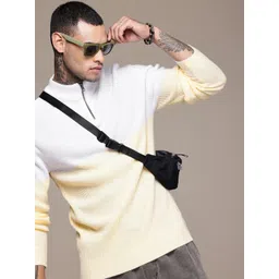 WROGN Colourblocked Comfort Fit Pullover Sweater-picture-18