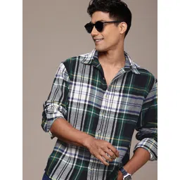 WROGN Comfort Fit Checked Pure Cotton Casual Shirt-picture-14