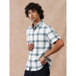 WROGN Comfort Tartan Checked Cotton Casual Shirt image 4