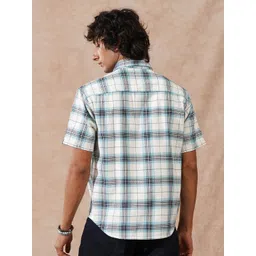 WROGN Comfort Tartan Checked Cotton Casual Shirt image 5