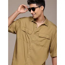 WROGN Drop-Shoulder Sleeves Oversized Fit Casual Shirt-picture-26