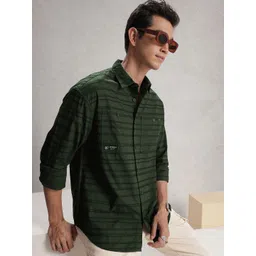 WROGN Horizontal Stripes Pure Cotton Casual Shirt-picture-29