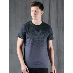 WROGN Men Blue Printed Cotton Pure Cotton T-shirt-picture-27