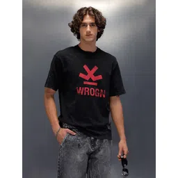 WROGN Men Brand Logo Printed Pockets Detail T-shirt-picture-18