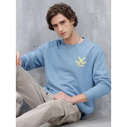 WROGN Men Brand logo Printed Round Neck Long Sleeves Pullover Sweatshirt-picture-11