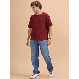 WROGN Men Comfort Relaxed Fit Mid-Rise Light Fade Cotton Jeans image 4