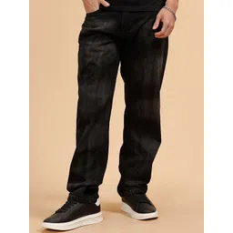 WROGN Men Comfort Relaxed Fit Mid-Rise Low Distress Heavy Fade Jeans image 4