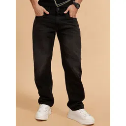 WROGN Men Comfort Relaxed Fit Mid-Rise Low Distress Light Fade Jeans-picture-19