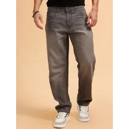 WROGN Men Comfort Relaxed Fit Mid-Rise Low Distress Light Fade Jeans-picture-11