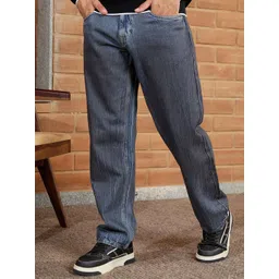 WROGN Men Comfort Relaxed Fit Mid-Rise Mildly Distressed Light Fade Jeans-picture-16