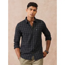 WROGN Men Comfort Slim Fit Checked Casual Shirt-picture-20
