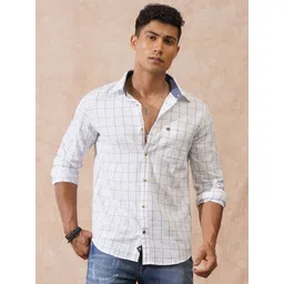 WROGN Men Comfort Slim Fit Checked Casual Shirt-picture-23