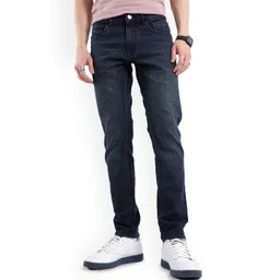 WROGN Men Comfort Slim Fit Low Distress Light Fade Jeans-picture-30