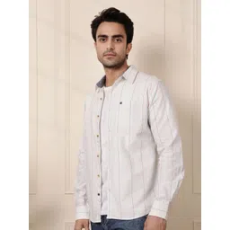 WROGN Men Comfort Slim Fit Opaque Striped Casual Shirt-picture-29