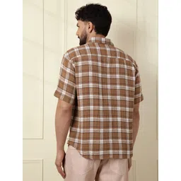 WROGN Men Comfort Tartan Checks Opaque Checked Casual Shirt image 2