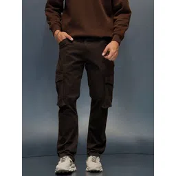 WROGN Men Cotton Straight Fit Mid-Rise Easy Wash Cargos-picture-21