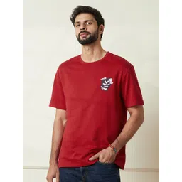 WROGN Men Graphic Printed Round Neck Cotton Relaxed Fit T-shirt-picture-25