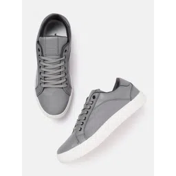 WROGN Men Grey Solid Sneakers-picture-16