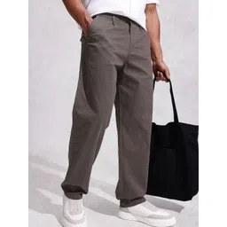 WROGN Men Loose Fit Chinos Trousers-picture-12