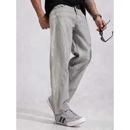 WROGN Men Loose Fit Mid-Rise Light Fade Jeans-picture-29