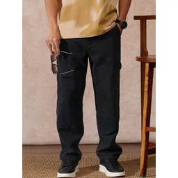 WROGN Men Loose Fit Mid-Rise Trousers-picture-35