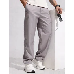 WROGN Men Loose Fit Pleated Trousers-picture-20