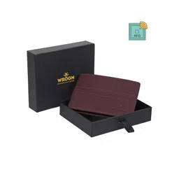 WROGN Men Maroon Leather Two Fold Wallet-picture-32