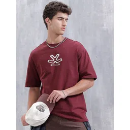 WROGN Men Printed Drop-Shoulder Sleeves Pure Cotton T-shirt-picture-37