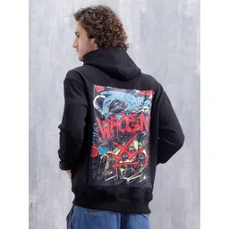 WROGN Men Printed Hooded Pullover Sweatshirt-picture-17