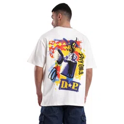 WROGN Men Printed Pure Cotton Applique T-shirt-picture-30