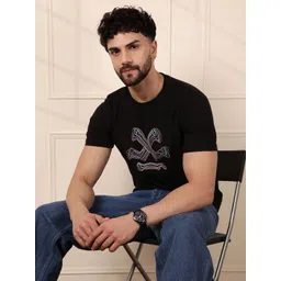 WROGN Men Printed Pure Cotton Pockets Slim Fit T-shirt-picture-14