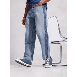 WROGN Men Pure Cotton Loose Fit Light Fade Jeans-picture-27