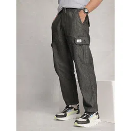 WROGN Men Pure Cotton Loose Fit Trousers-picture-24