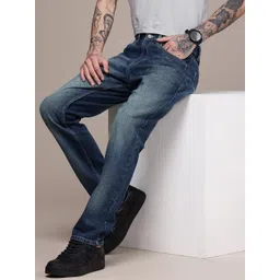 WROGN Men Pure Cotton Relaxed Fit Heavy Fade Jeans-picture-29