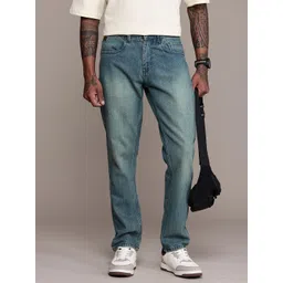 WROGN Men Pure Cotton Relaxed Fit Heavy Fade Jeans-picture-30