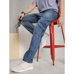 WROGN Men Relaxed Fit Heavy Fade Cargo Jeans-picture-27