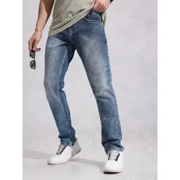 WROGN Men Relaxed Fit Heavy Fade Stretchable Jeans-picture-20
