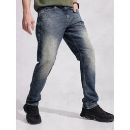 WROGN Men Relaxed Fit Heavy Fade Stretchable Jeans-picture-17