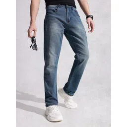 WROGN Men Relaxed Fit Heavy Fade Stretchable Jeans-picture-21