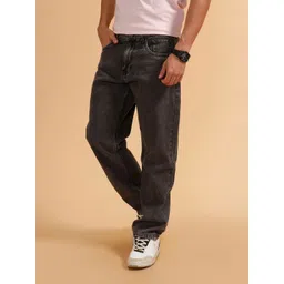 wrogn Men Relaxed Fit Mid Rise Grey Jeans-picture-11