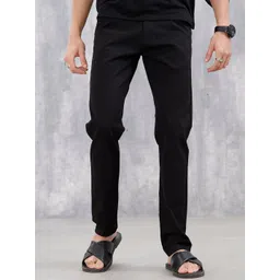 WROGN Men Slim Fit Mid-Rise Cotton Trouser-picture-23