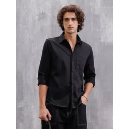 WROGN Men Solid Casual Pocket Shirt-image-24