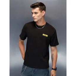 WROGN Men Solid Round Neck Cotton T-shirt-image-38