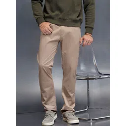 WROGN Men Straight Fit Easy Wash Trousers-picture-19