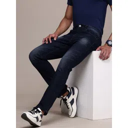 WROGN Men Straight Fit Light Fade Stretchable Jeans-picture-14