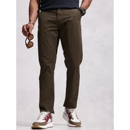 WROGN Men Straight Fit Pure Cotton Chinos Trousers-picture-11
