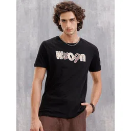 WROGN Men Typography Printed Round Neck Cotton Slim Fit T-shirt-picture-19