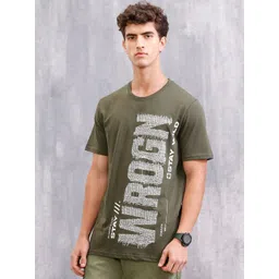 WROGN Men Typography Printed Round Neck Cotton T-shirt-picture-17